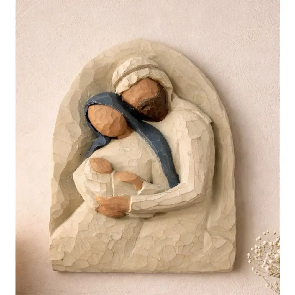 Willow Tree The Holy Family Plaque Susan Lordi 2002 Demdaco A Child Is Born 6" - Picture 3 of 7
